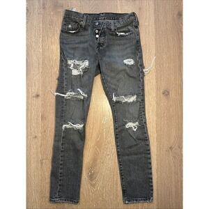 Levi's Women's Distressed Black Vintage Jeans